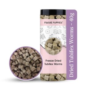 Foodie Puppies Freeze Dried Tubifex Worms – 40g Cubes